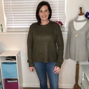 Olive cropped sweater